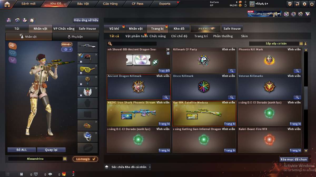 shop acc cf uy tin gia re
